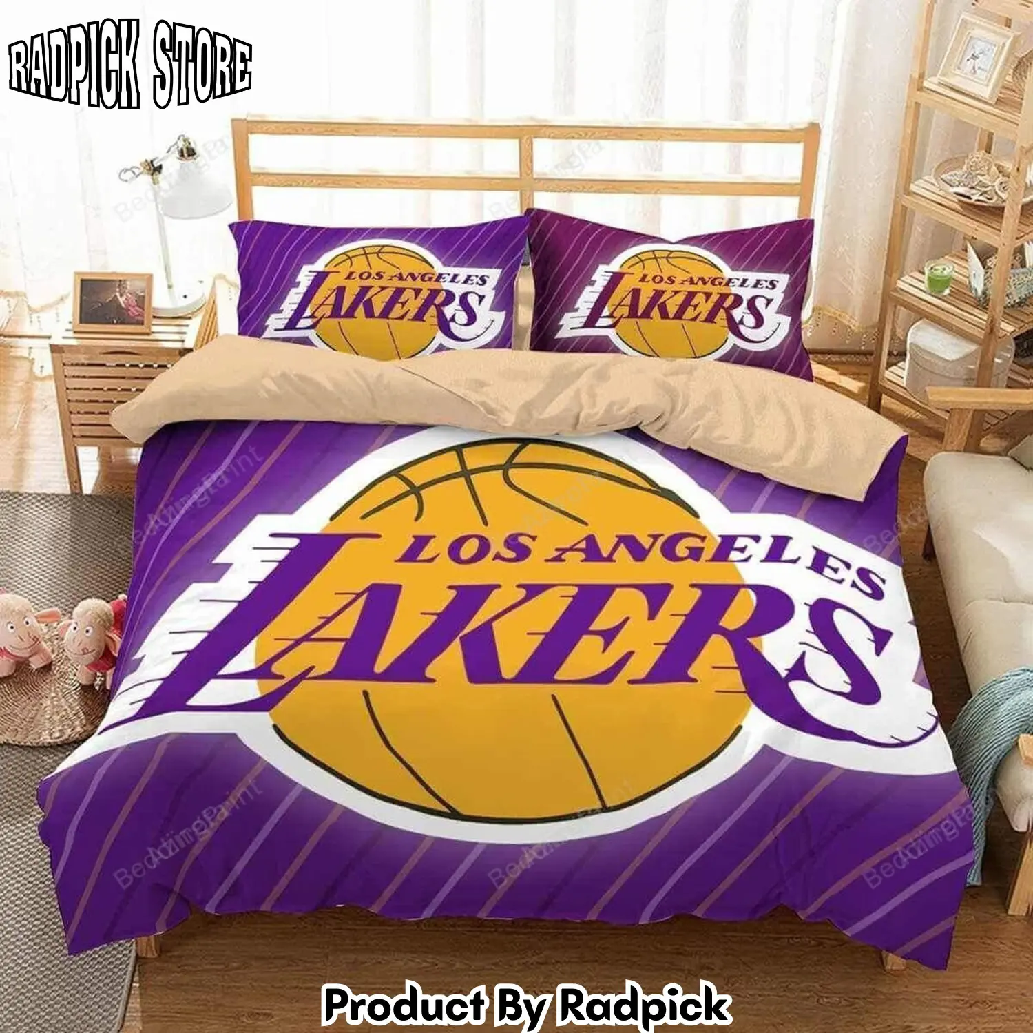 Radpick 3d los angeles lakers duvet cover bedding set 1 rp3278959